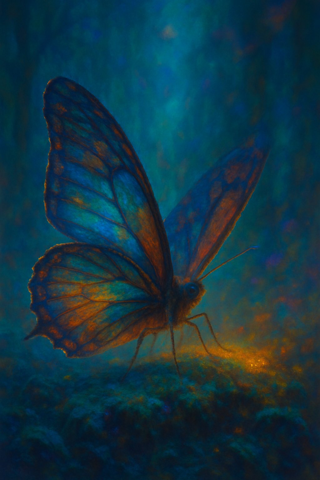 Butterfly in a Mystical Forest