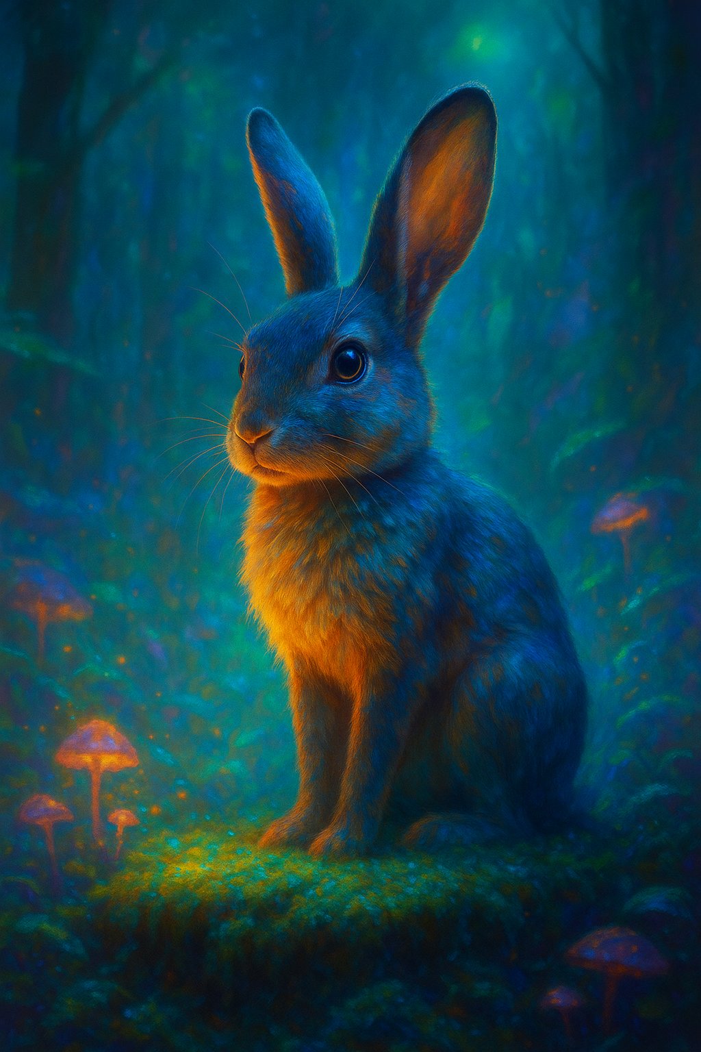 Rabbit in a Mystical Forest
